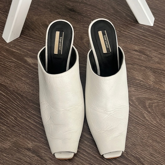 Topshop Shoes - White mules